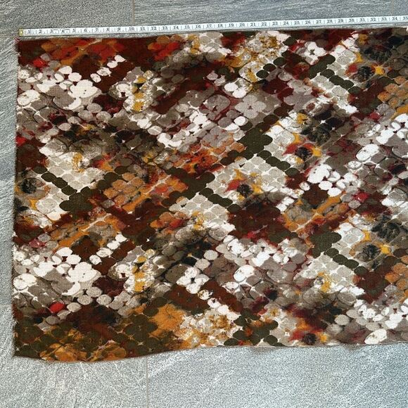 NWOT Scarf Shawl Wrap Blanket Abstract Polka Dots Warm Autumn Neutral 74" x 29" - Picture 5 of 15